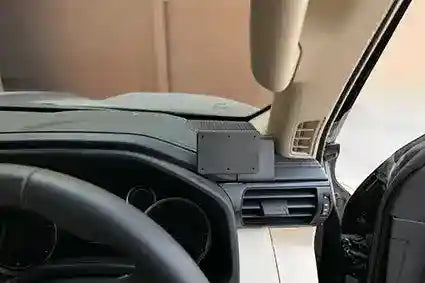 Car interior with a ClicOn Dash Mount