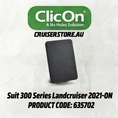 Black product with ClicOn branding on a white background