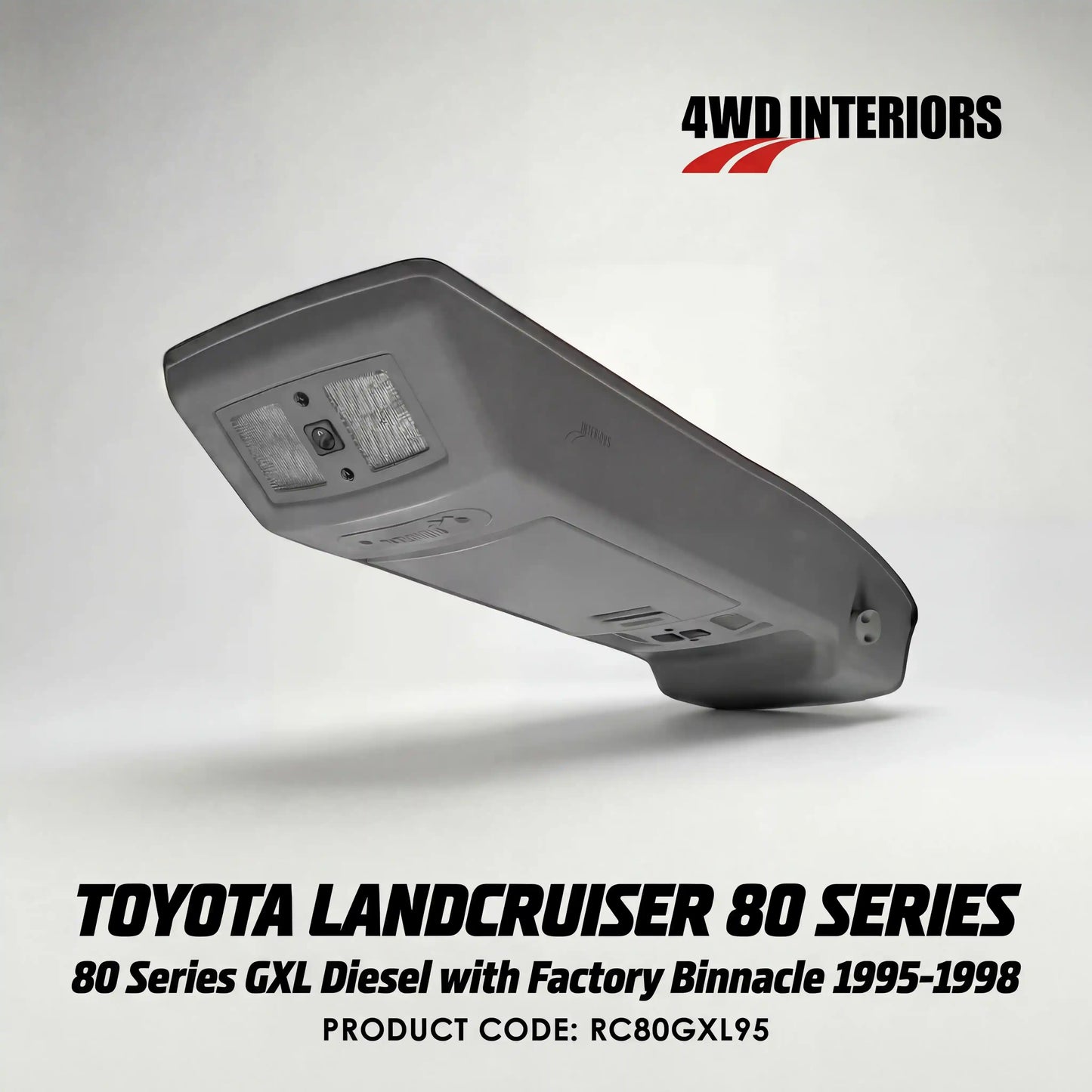 4WD-Interiors-Roof-Console-Suitable-for-Toyota-Landcruiser-80-Series-GXL-Diesel-with-Factory-Binnacle-1995-1998-RC80GXL95