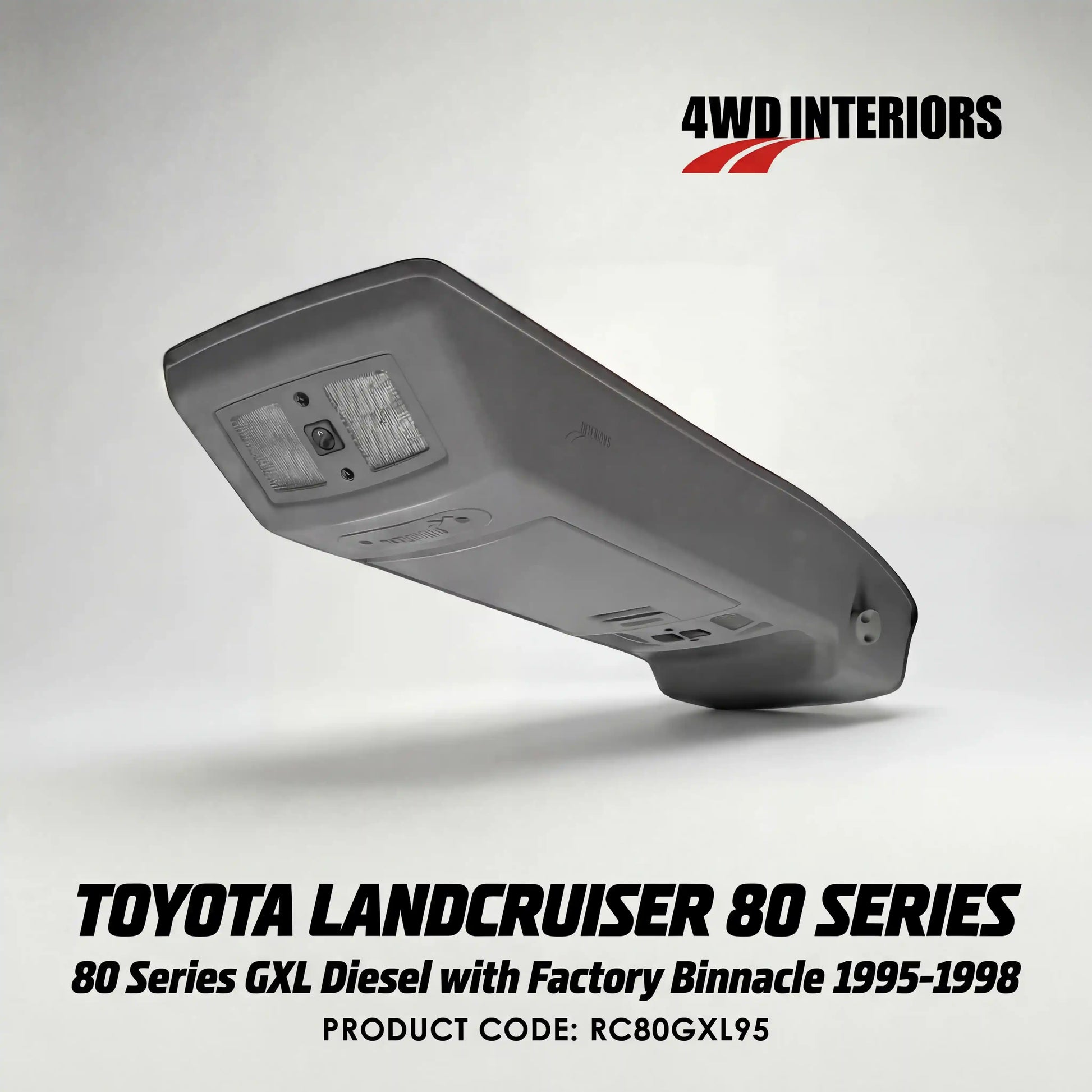 4WD-Interiors-Roof-Console-Suitable-for-Toyota-Landcruiser-80-Series-GXL-Diesel-with-Factory-Binnacle-1995-1998-RC80GXL95