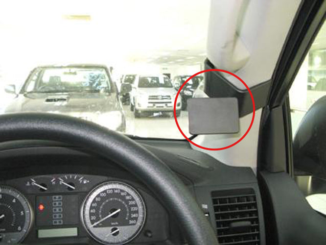 Car interior with a ClicOn right hand mount