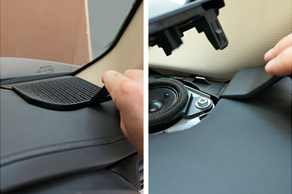 ClicOn Dash Mount being installed in a car