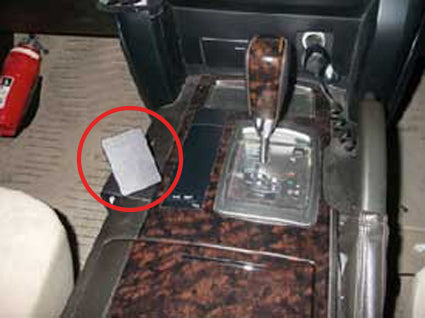 Car interior with a ClicOn Dash Mount