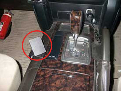 Car interior with a ClicOn Dash Mount