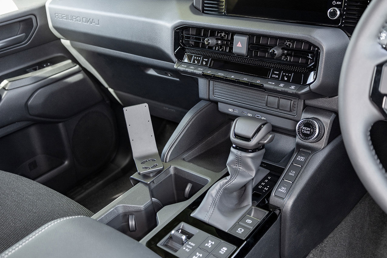 Close-up of a car's interior dashboard with ClicOn Dash Mount