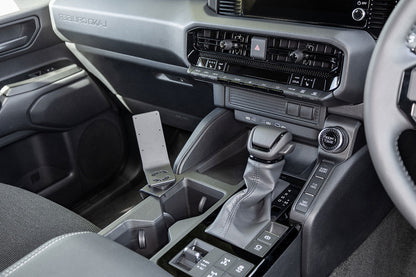 Close-up of a car's interior dashboard with ClicOn Dash Mount