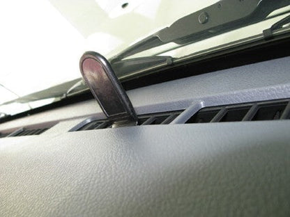 Car dashboard with a ClicOn Dash Mount