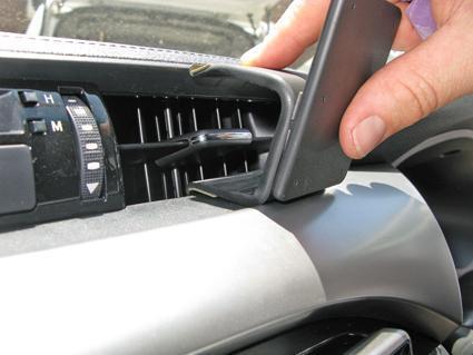 Person installing ClicOn Dash Mount