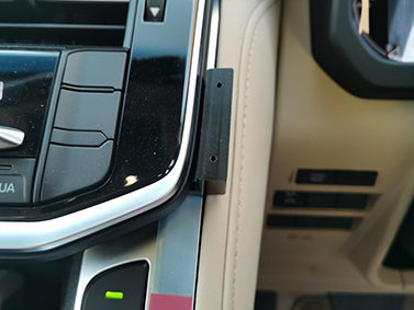 center console with installed ClicOn Dash Mount 