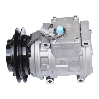 Car air conditioning compressor on a white background