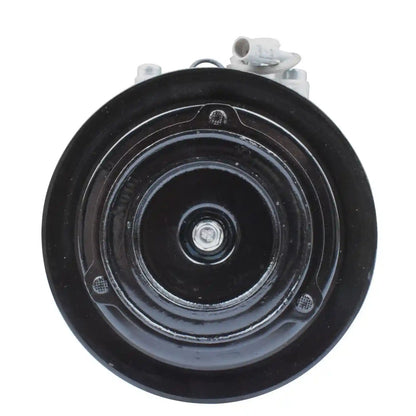 Air Con AC Compressor Black pulley on a white background