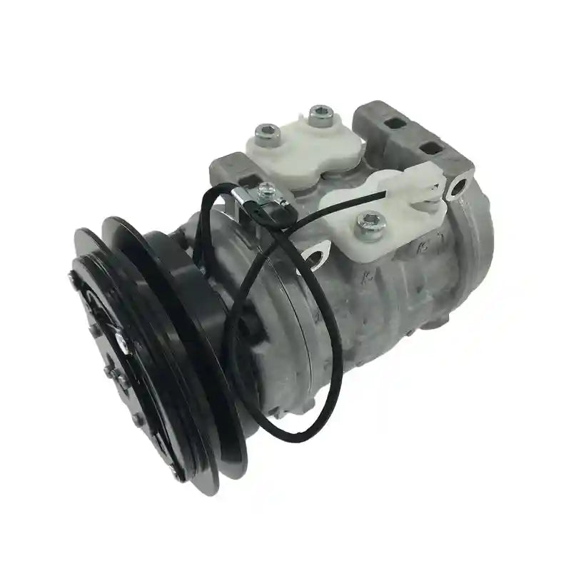 Car air conditioning compressor on a white background