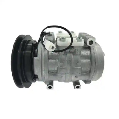 Car air conditioning compressor on a white background