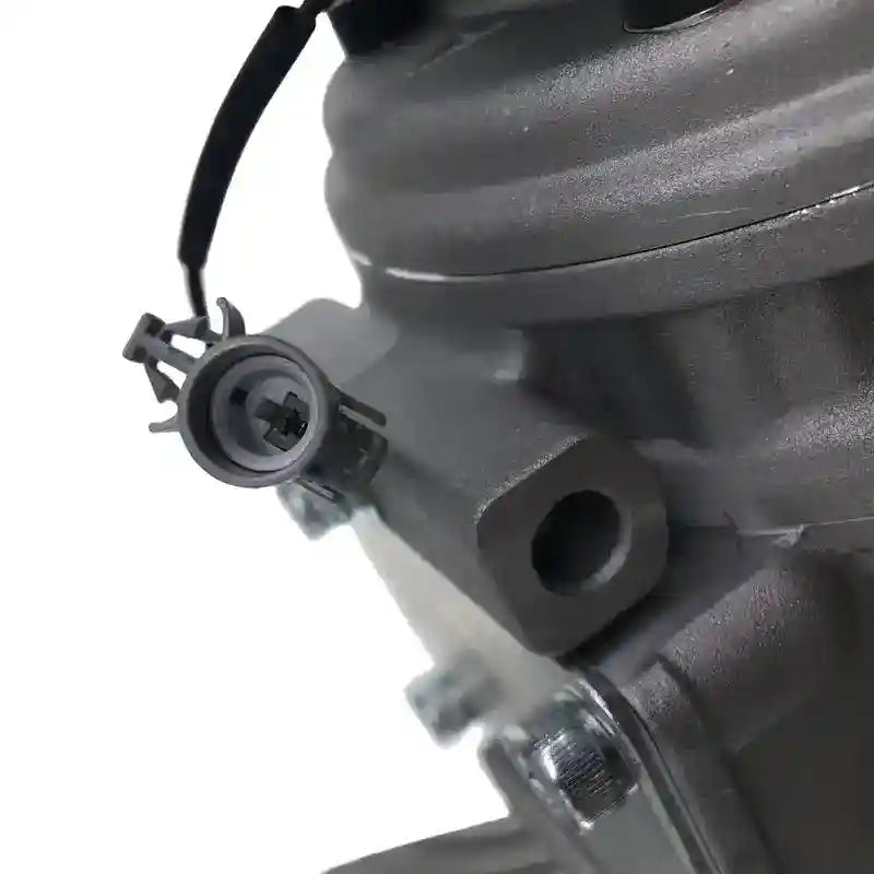 Close-up of AC connector on a white background