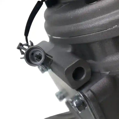 Close-up of AC connector on a white background
