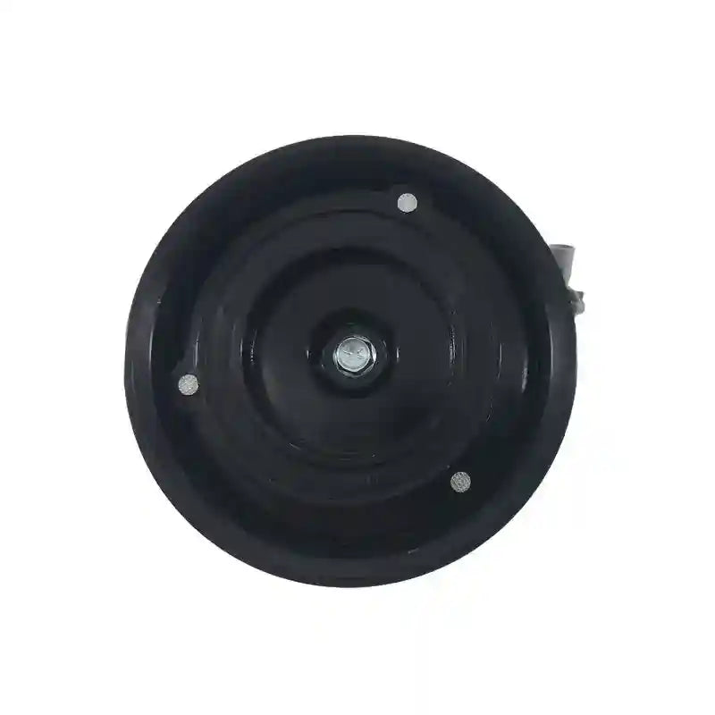 Black AC pulley on a white background
