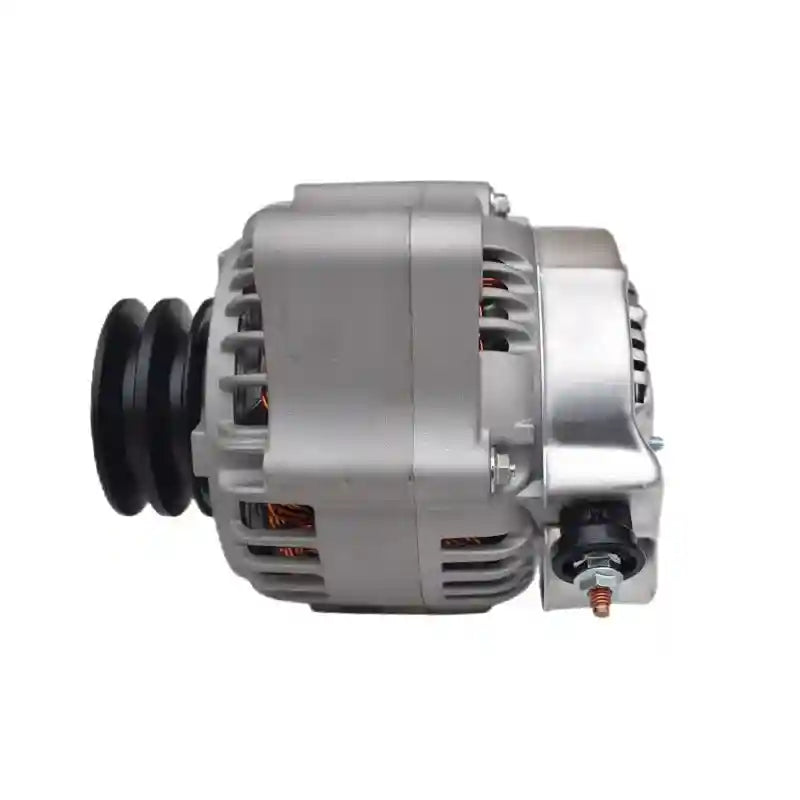 Car alternator on a white background