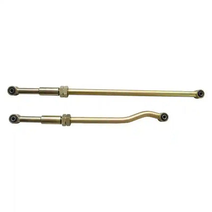 Two rods with spherical ends on a white background