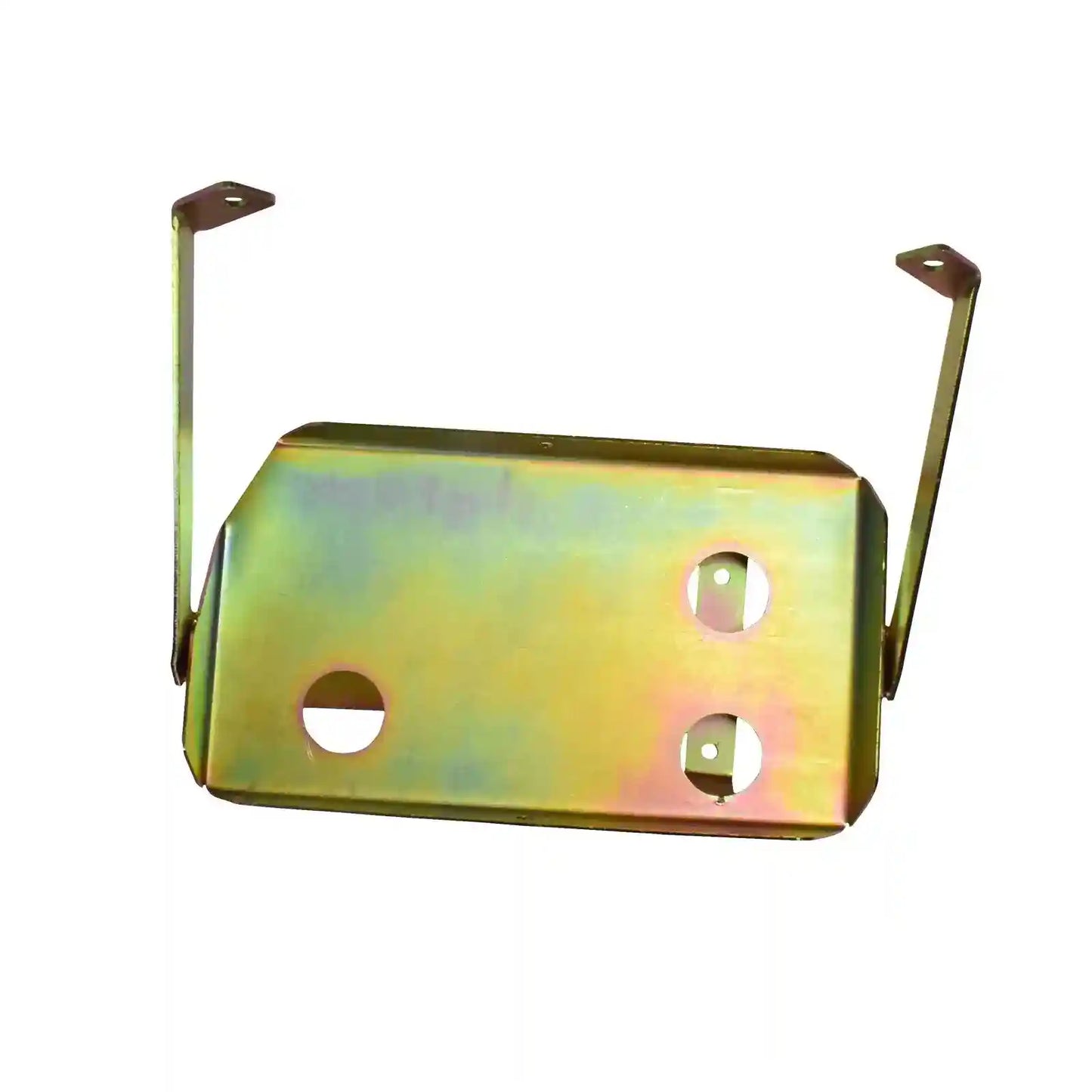 Metal bracket with two hooks on a white background