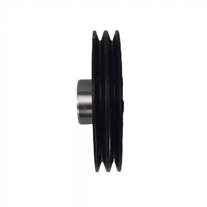 Black pulley on a white background
