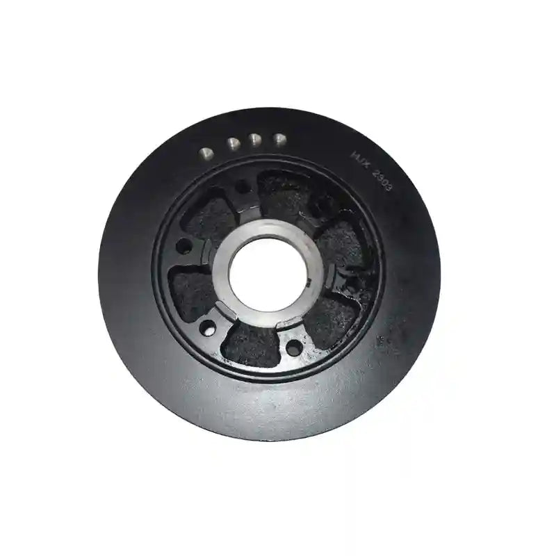 Black Harmonic Balancer Crankshaft Pulley on a white background