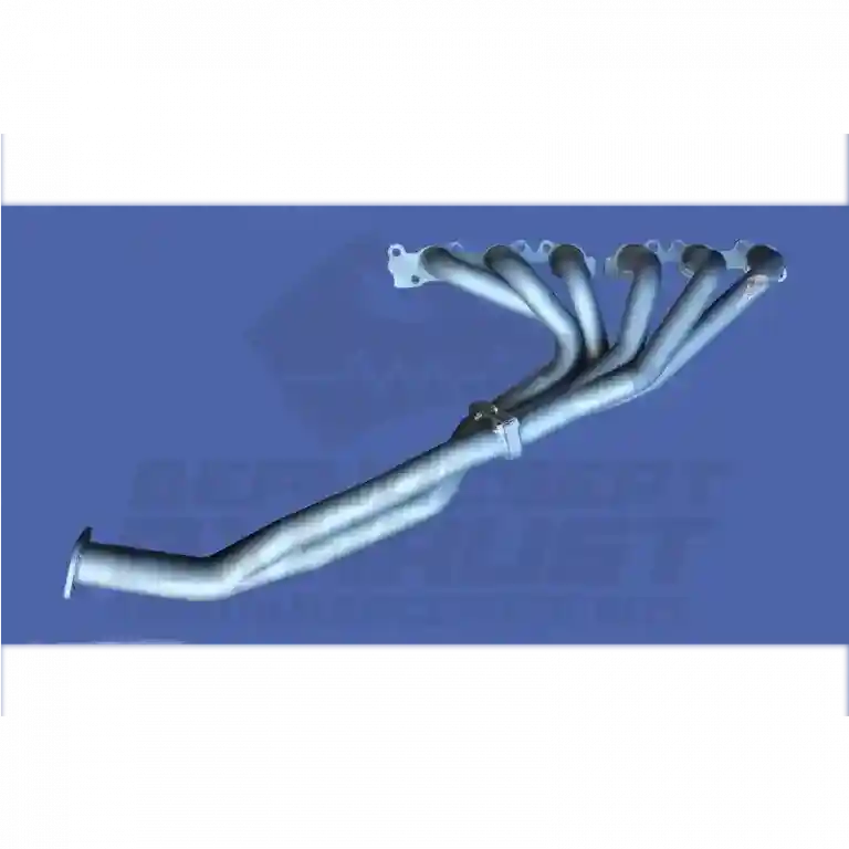 Beaudesert Exhaust pipe on a blue background with a brand logo.