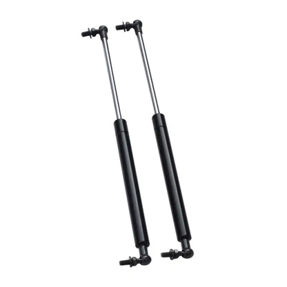 Two black Bonnet Struts on a white background