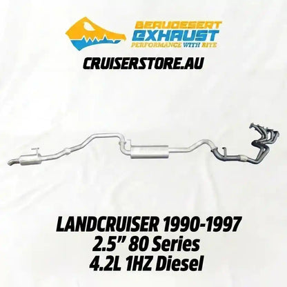 Exhaust system for Landcruiser 1990-1997 with CruiserStore.Au branding.
