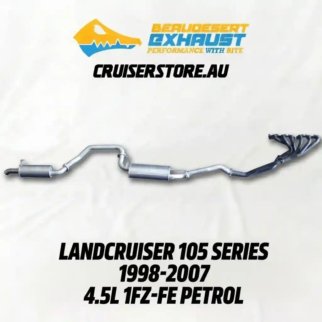Car exhaust system with 'Beaudecart Exhaust' branding on a white background