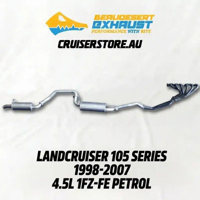 Car exhaust system with 'Beaudecart Exhaust' branding on a white background