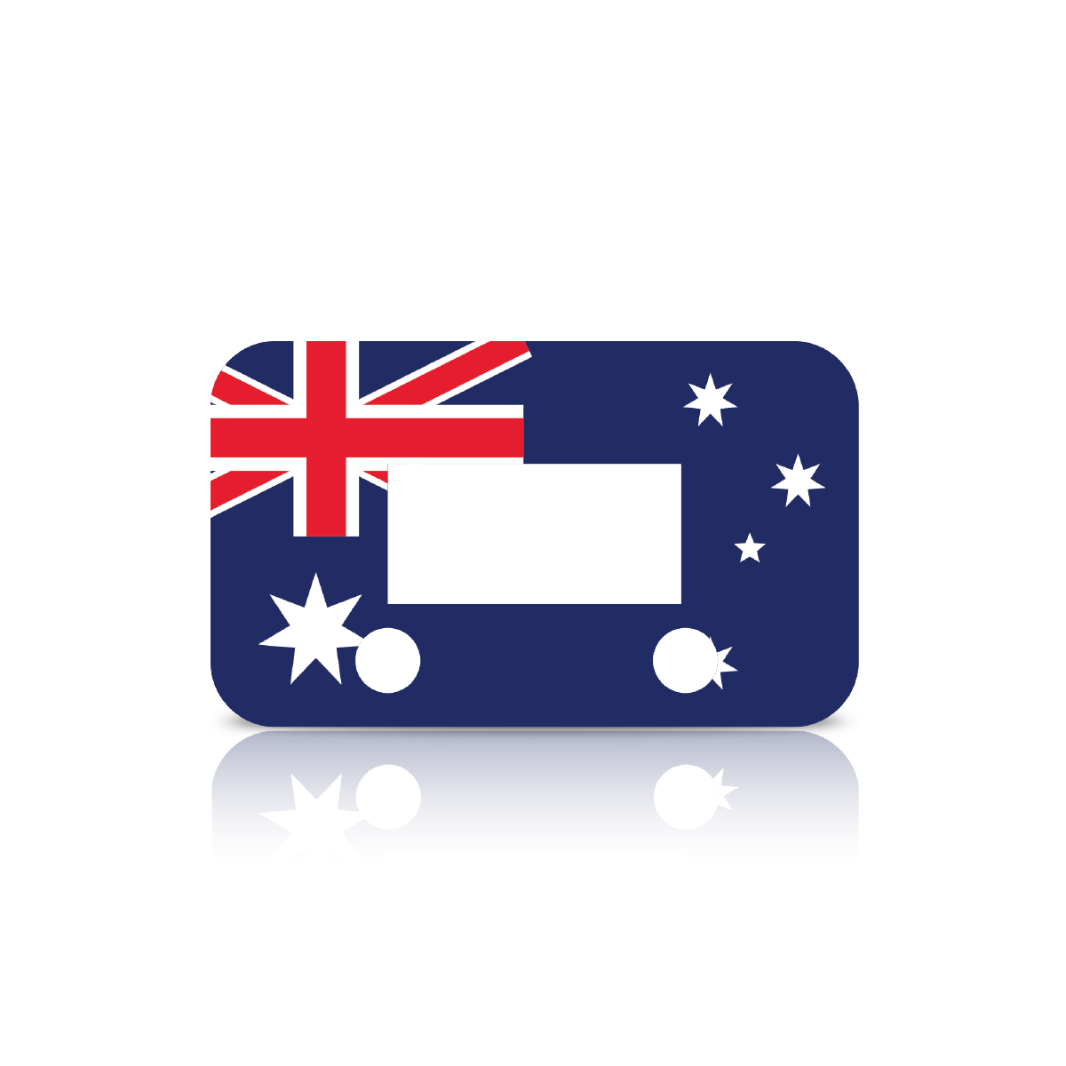 Rectangular controller Faceplate with the Australian flag design on a white background