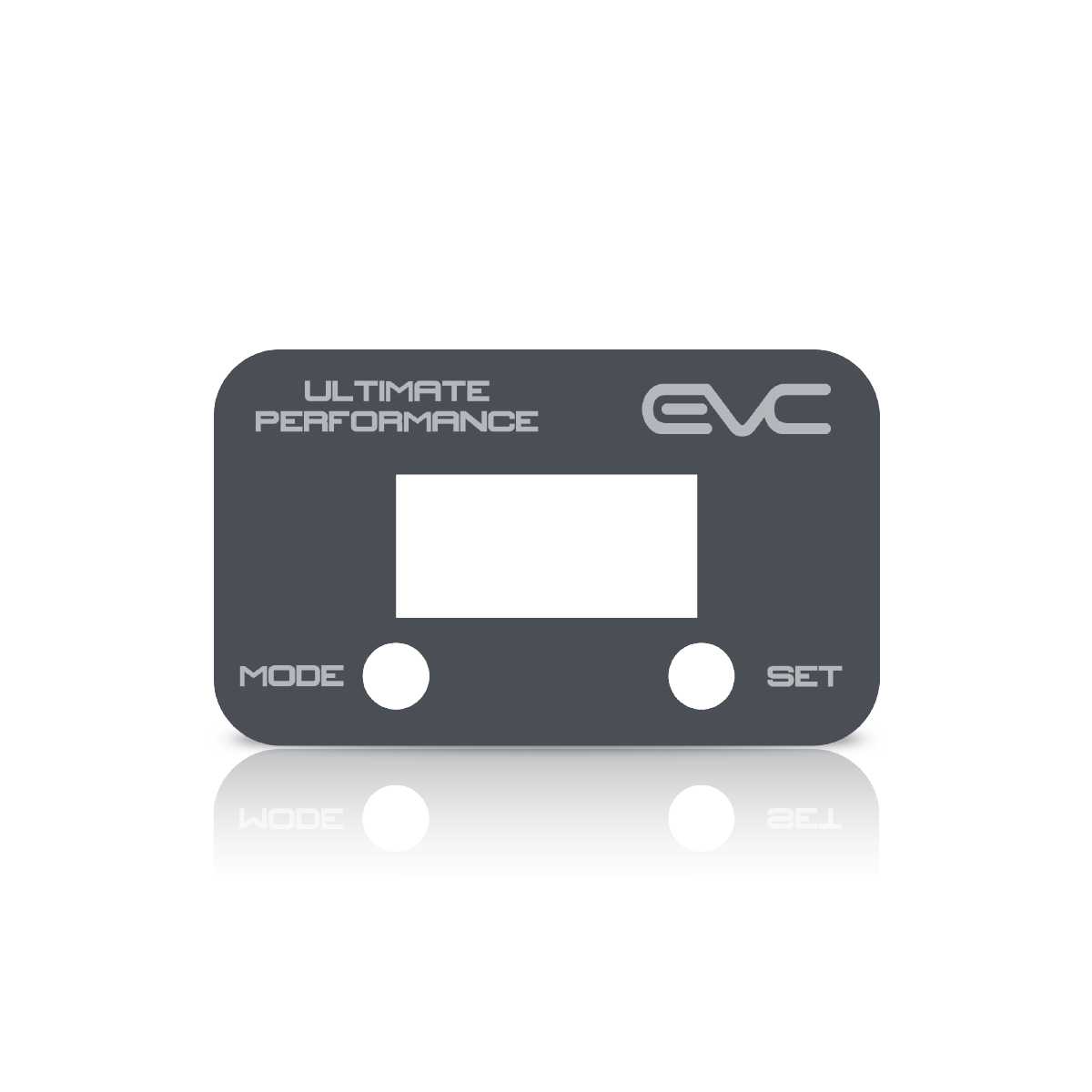 Grey controller Faceplate with 'EVC' branding on a white background