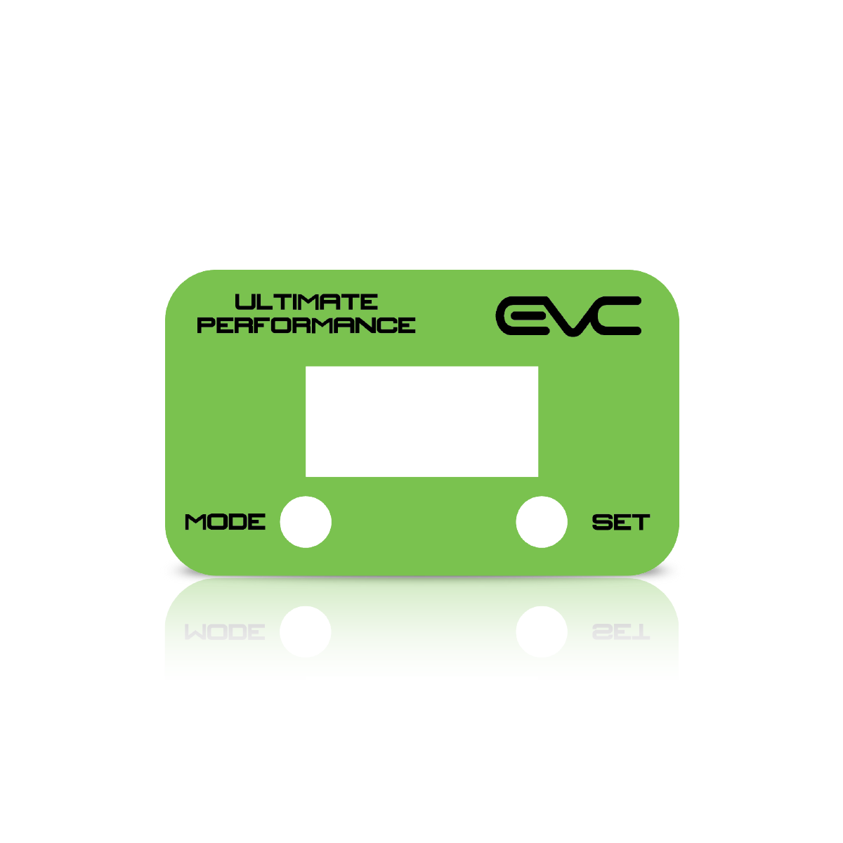 Green controller Faceplate with 'Ultimate Performance' and 'EVC' branding on a white background