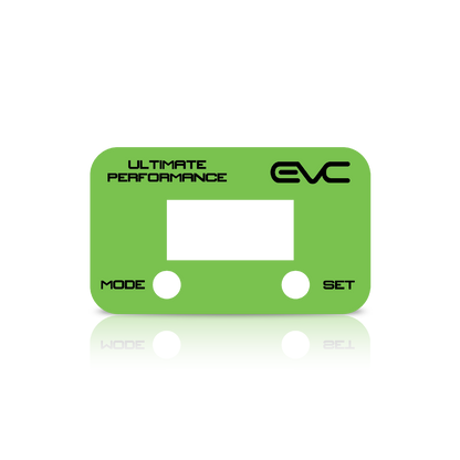 Green controller Faceplate with 'Ultimate Performance' and 'EVC' branding on a white background