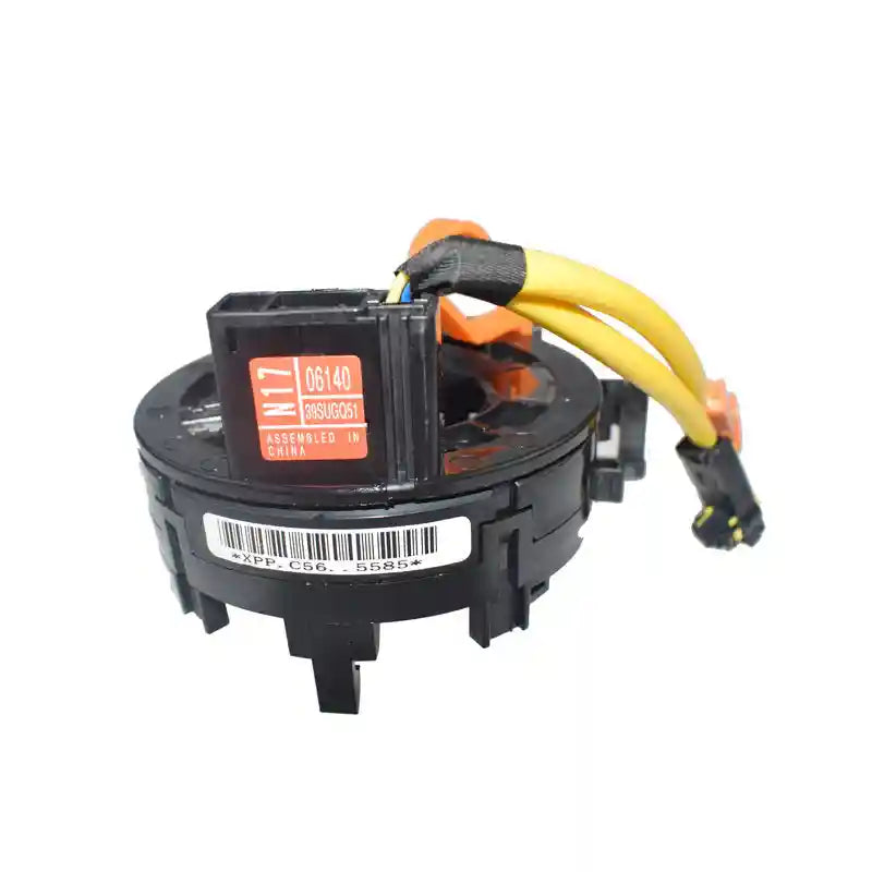 Mechanical component with wiring on a white background