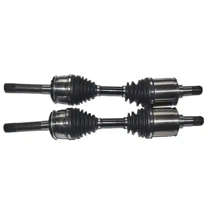 Two metal shafts on a white background