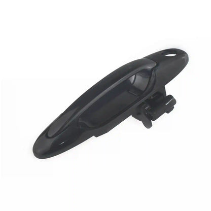 Black car door handle on a white background