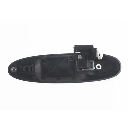Black plastic Right Outer Door Handle on a white background