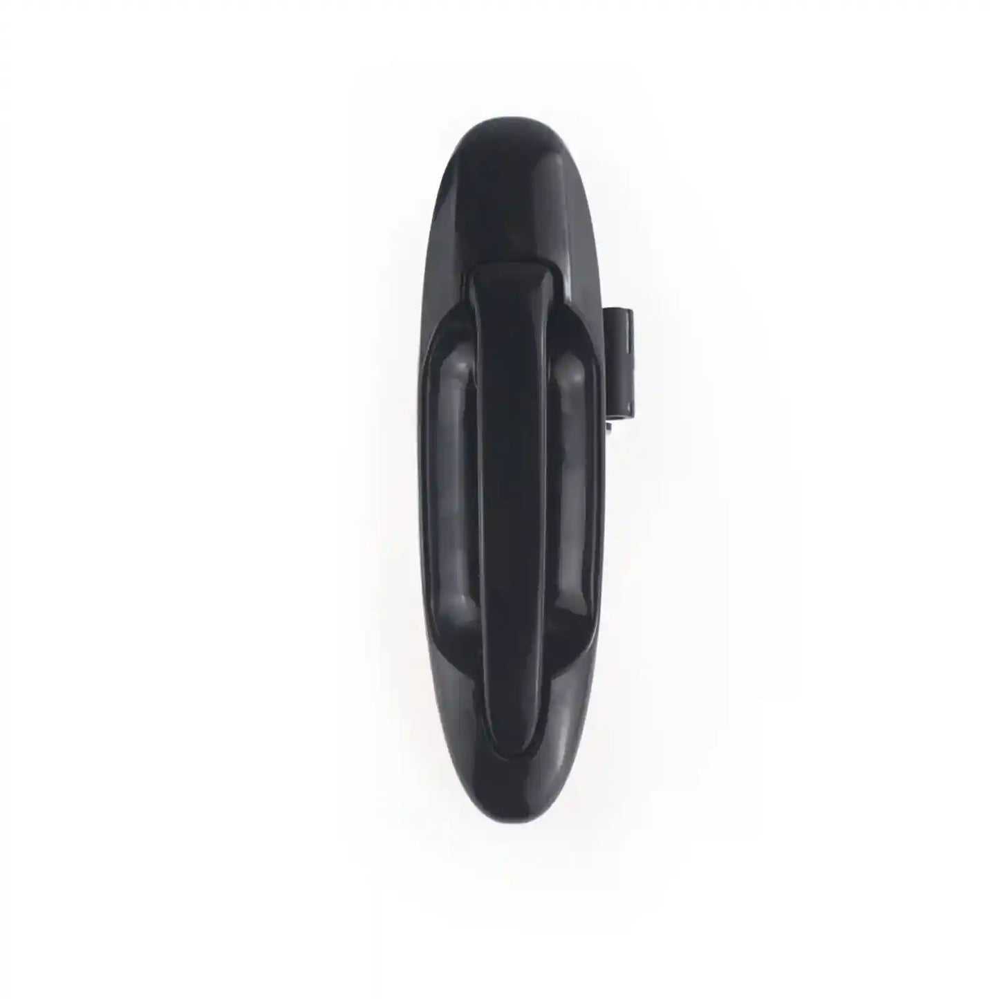 Black car door handle on a white background