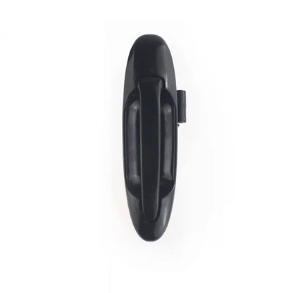 Black car door handle on a white background