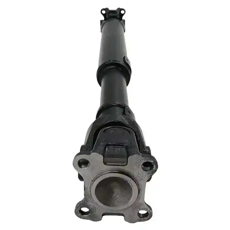 Black metal shaft on a white background