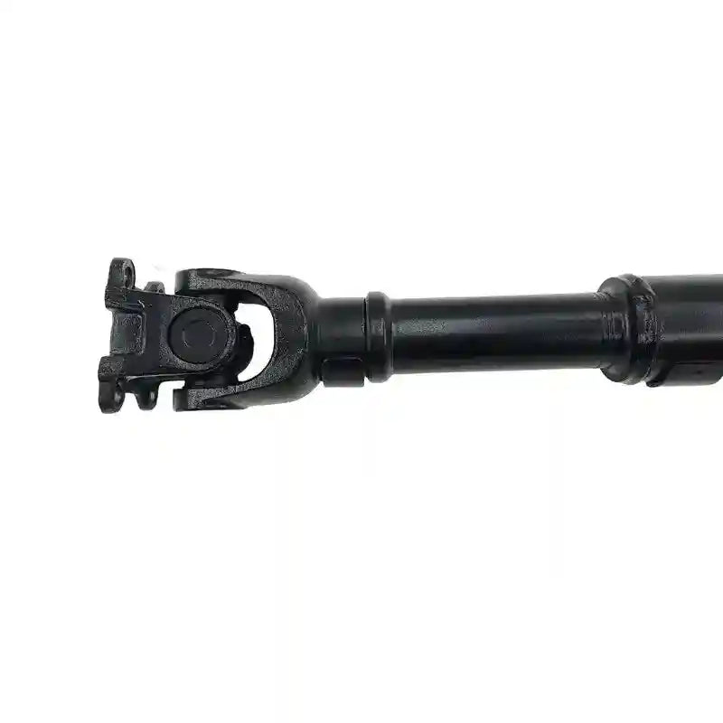 Black metal shaft on a white background