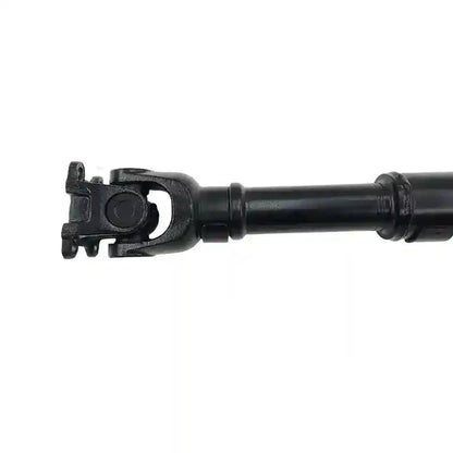 Black metal shaft on a white background