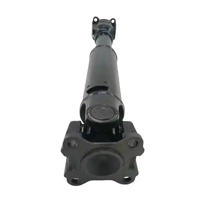 Black metal shaft on a white background