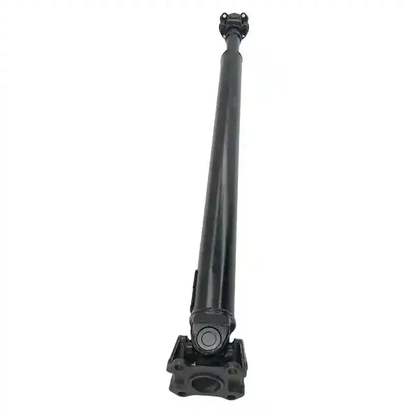 Black metal shaft on a white background