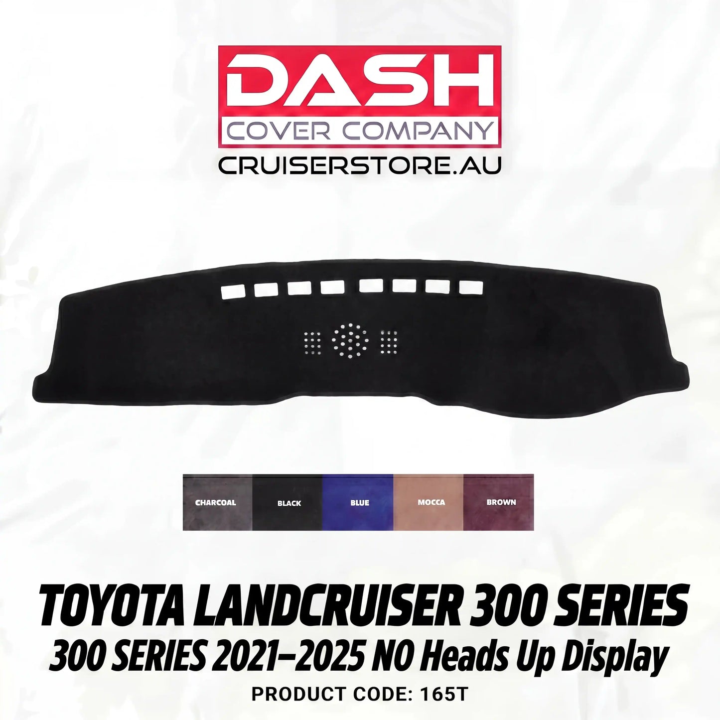 Dash-Mat-Suitable-for-use-with-300-Series-LandCruiser-07-2021-01-2025- NO-heads-up-display