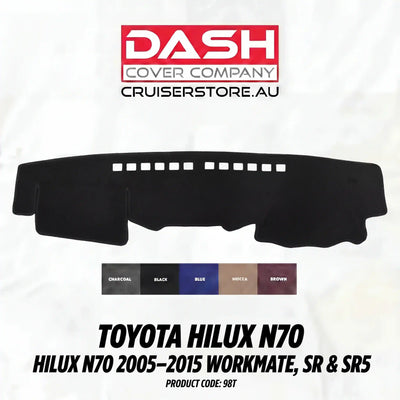 Dash Mat - Suitable for use with Hilux N70 (2005-2015) Workmate, SR & SR5