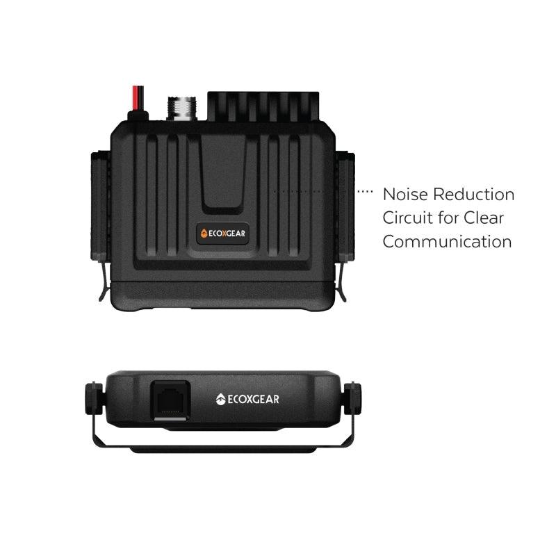 Two black electronic devices with 'Ecoxgear' branding on a white background.