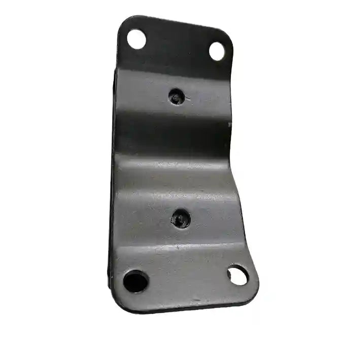 Metal bracket with multiple holes on a white background