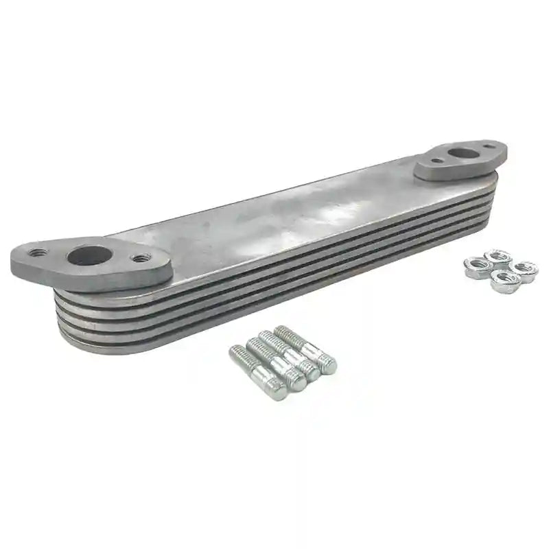 Diesel Engine Oil Cooler with bolts on a white background